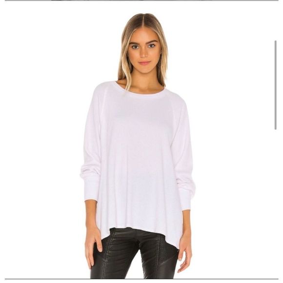 NWT We The Free | Free People Amelia Waffle Knit Oversized Top - Picture 4 of 8